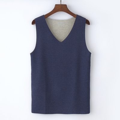 兄华内衣男士无痕保暖背心自发发热加绒加厚保暖背心