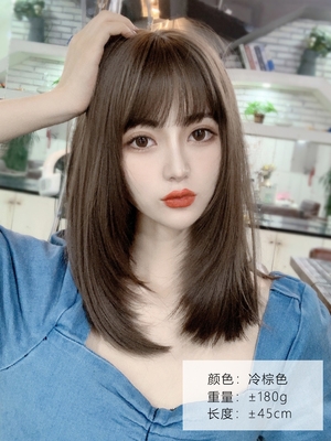 正品女中长发网红内扣锁骨发型假发推荐