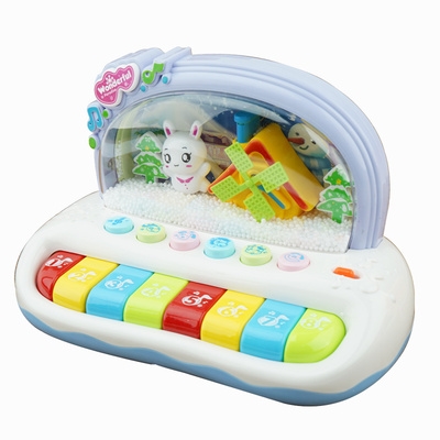 婴幼婴幼儿儿童早教冰雪音乐雪花电子琴亲子互动电子琴玩具