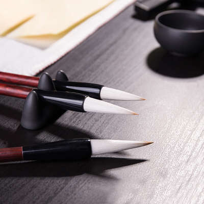 正品水碗镇笔架锭石笔墨得力毛笔墨套装书法毛笔文房四宝