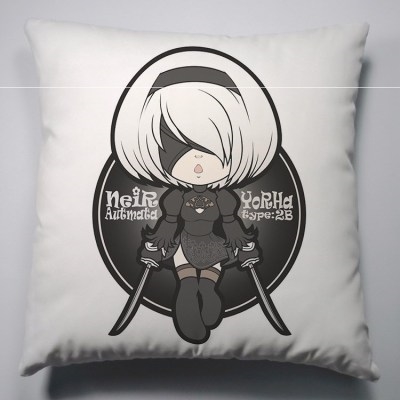 2b动漫周边游戏抱枕机械方形二次元双面宅男动漫毛绒