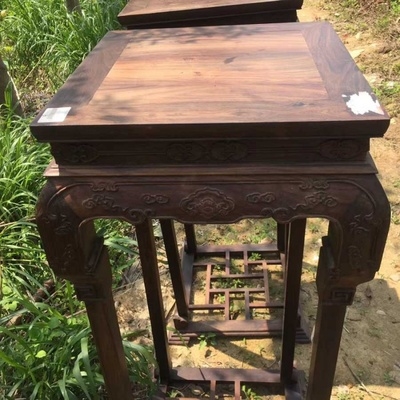 老挝红酸枝花枝巴里黄檀微凹黄两件套方形独板鲜花速递同城