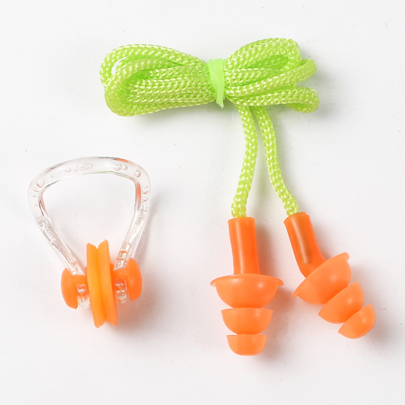 游泳鼻塞专业成人鼻夹防呛防滑儿童初学带绳鼻夹