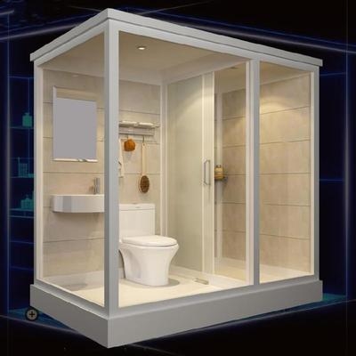 小户户型淋浴房简易塑料底盆厕所家用整体卫生间整体淋浴房