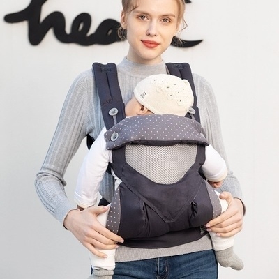 邓超同背带黑色宝宝布兜婴幼儿解放双手新生儿出行背带