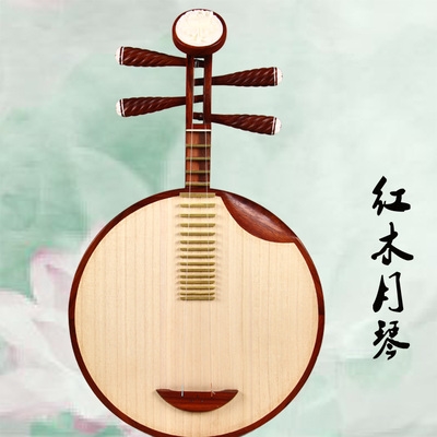 月琴高档红花花梨民乐京剧通用乐器专业演奏月琴