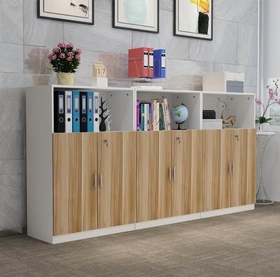 小型低柜收纳办公室带锁柜子推拉门家具凭柜加厚文件柜