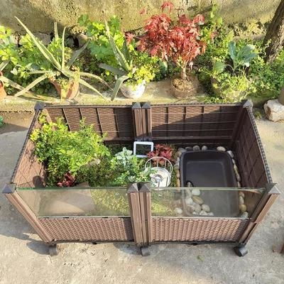 闭壳庭院龟池乌龟饲养小型龟盒中型养殖箱子龟