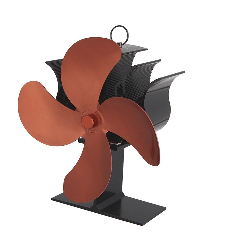 风扇暖炉动力壁炉热能温差发电4叶迷你风扇