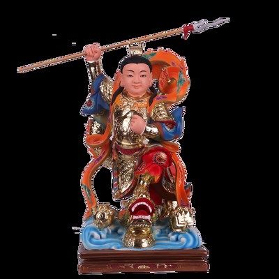 树脂彩绘供奉道教家居摆件中坛元帅摆件