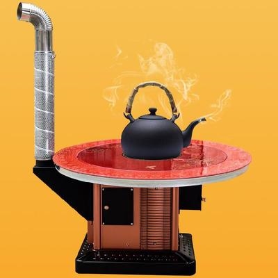火锅新式采暖炉锅炉灶台烧柴家用室内柴煤两用取暖炉