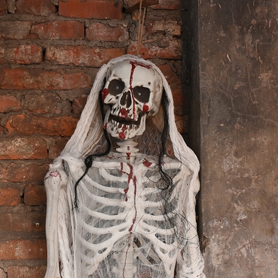 万圣节鬼屋恐怖道具酒吧密室吓人木乃伊站立干尸其它