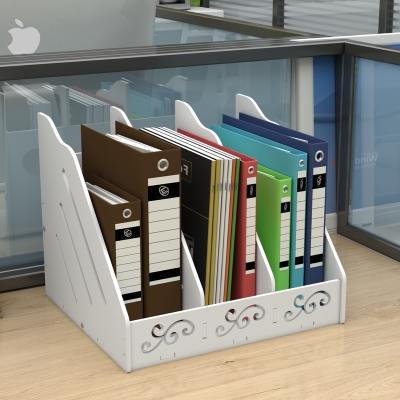 多功能收纳书架办公用品文件书立多层文件夹桌上盒料文件座