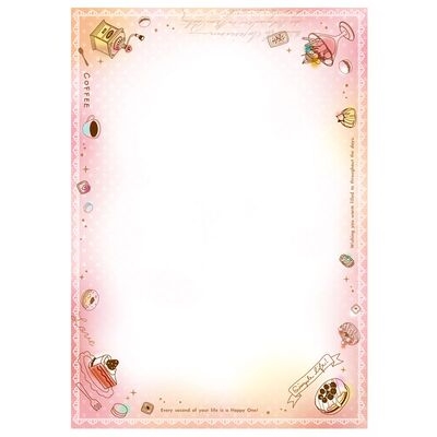 a4纸带花边写信简约约可打印复印纸信签纸混色打印纸