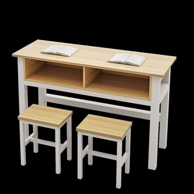 小学生课桌椅培训学生实木教室双层中学生课桌椅