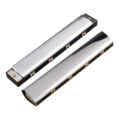 高档上海国光回声口琴24孔复音初学者学生儿童口琴