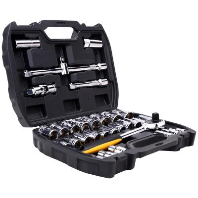 得力工具32件套筒扳手组套棘轮扳手组合套装汽车维修套筒 dl