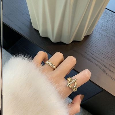 手饰无名指手指礼物女生金色单身情人节欧美配饰戒指