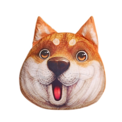 卡通3d柴犬柯基狗头表情抱枕公仔毛绒玩具抱着睡觉的娃娃枕头靠
