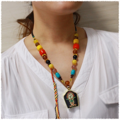 赵薇明星同款项链泰国佛牌链子高档天然水晶男女项链