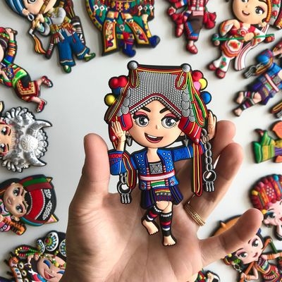 幻拍哈尼族冰箱云南少数民族旅游文创纪念品伴手ar冰箱贴纸