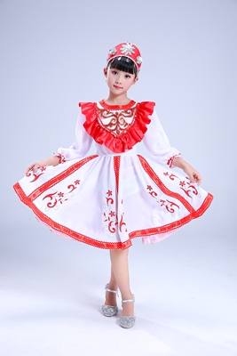高档儿童俄罗斯民族演出演出服服装女童公主礼服舞台儿童演出服