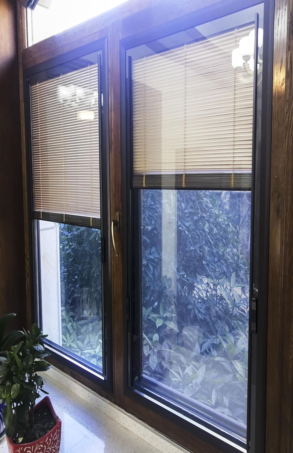 百叶窗磁控内置保温铝合金边框防紫外线降噪钢化玻璃遮光百叶帘