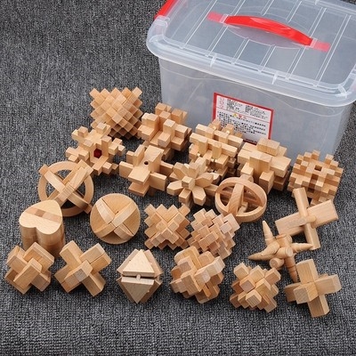 孔明锁6根梅花锁鲁班解锁集中有趣娱乐休闲高难度减压解锁