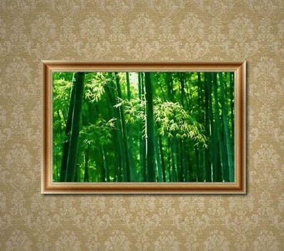 油画手绘写实竹子竹林风景客厅书房走廊装饰画油画