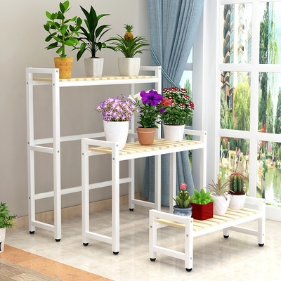 室内外阳台多层盆栽花架子阶梯多肉省空间实木木架花架