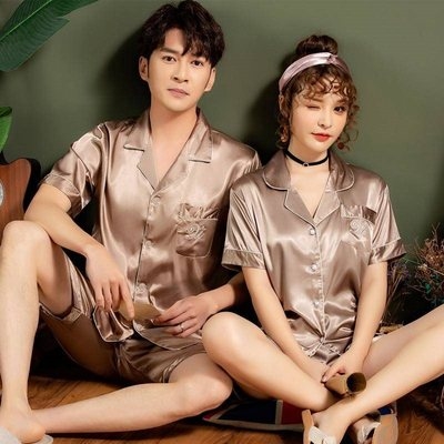 男式套装长袖式薄款情侣连体季情侣长款睡袍睡衣睡衣