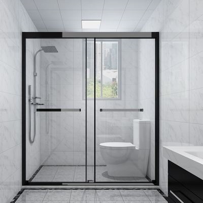 玫瑰金隔水隔水滑动厕所固定封闭式洗手间淋浴房玻璃整体淋浴房