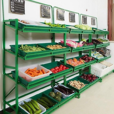 水果中间货架超市斜放架子展示架木质多用蔬菜蔬菜架