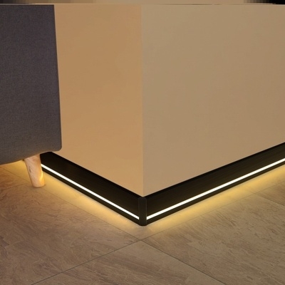 灯带加厚装修12v地角8cm明装展示墙角金属led灯带