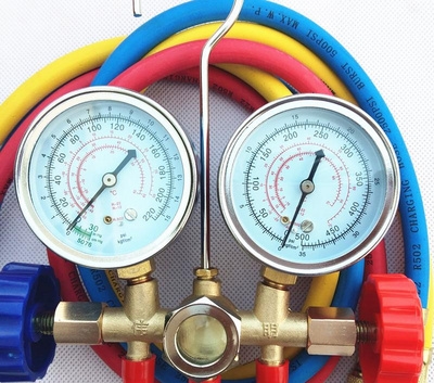 加氟空调压力表双头冷媒组雪种通用汽车配件压力表