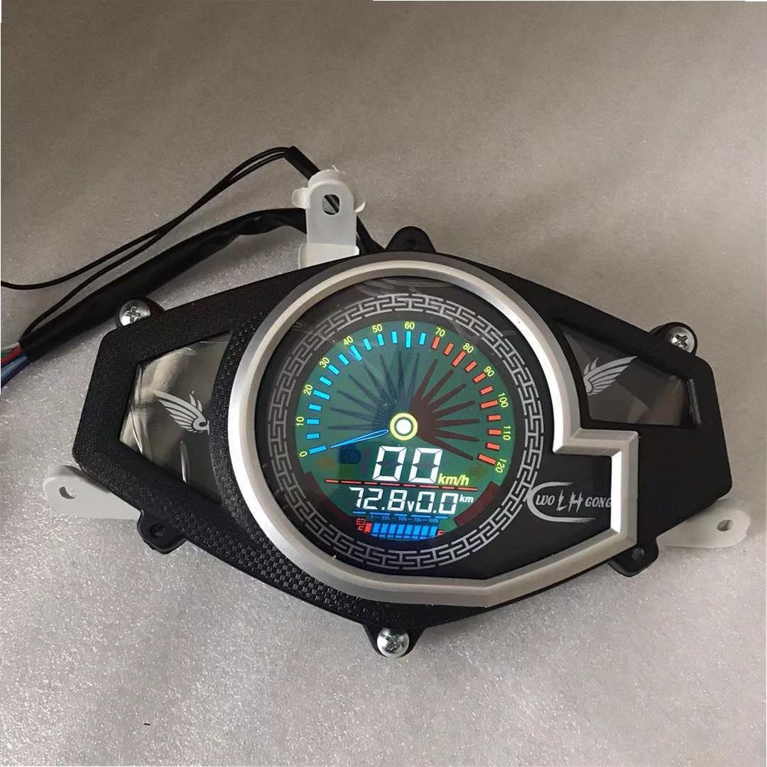 摩托车码表改装通用电动车60-120v液晶彩屏摩托车仪表
