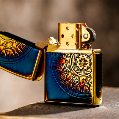 高档正品打火机zippo 航海图熏金寻找爱情海 美国 限量版