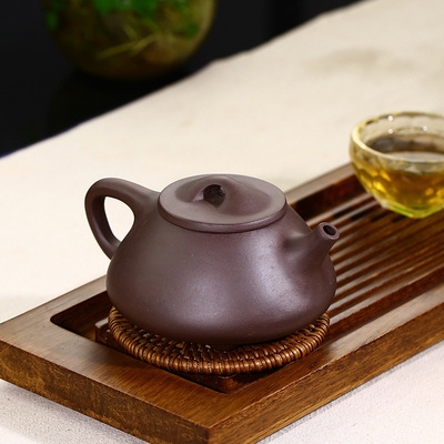 宜兴原矿紫泥紫砂壶杨飞楠石瓢壶名家纯全手工泡茶茶壶