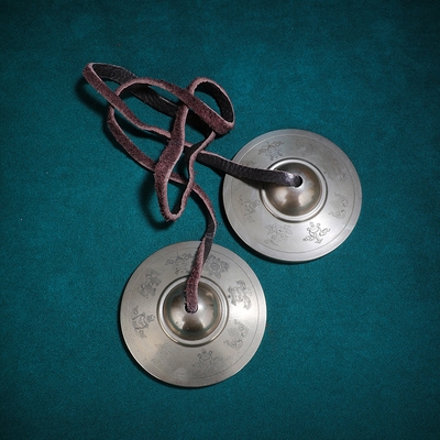 碰铃纯铜密宗法器八吉祥撞铃碰钟佛教用品民族碰钟