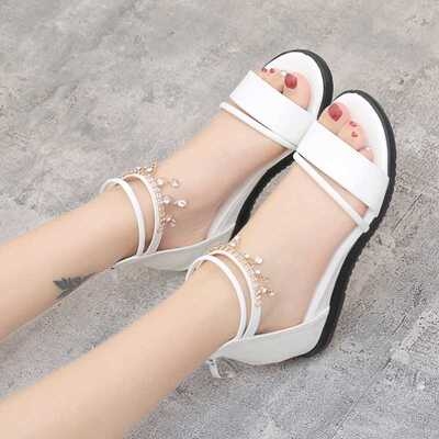 少女黑色大童小学生女鞋小学初中生凉鞋女生六年级时装凉鞋