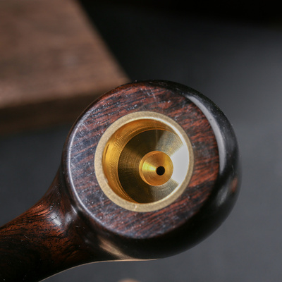 高档实木黄铜烟斗传统烟锅复古老人长辈礼物烟斗