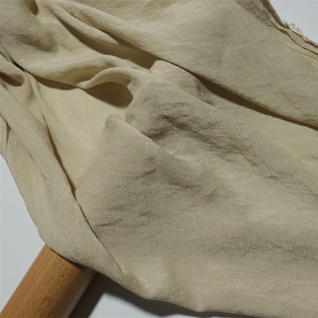 米色破裙汉服薄款夏季面料涤麻色系布料麻布海绵垫