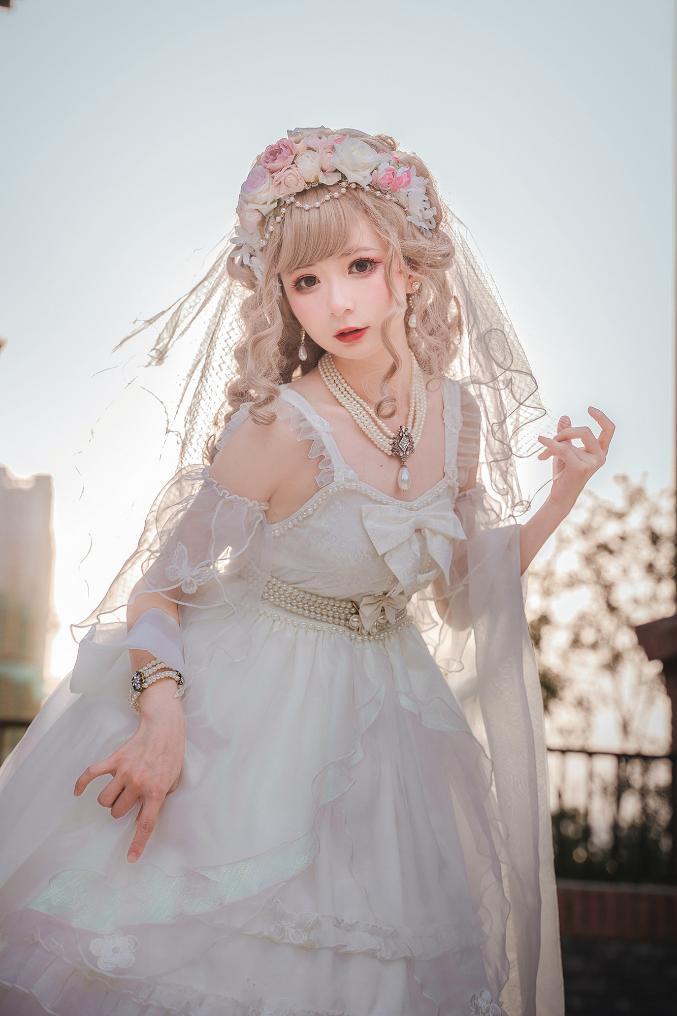 现货包邮小花嫁花晨曦之诗叽咕lolita洋装花嫁lolita洛丽塔