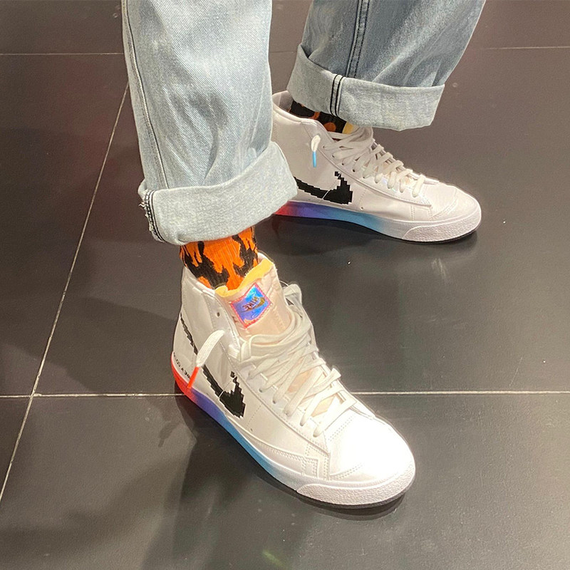 nikeblazermid耐克电玩像素反光光板板鞋