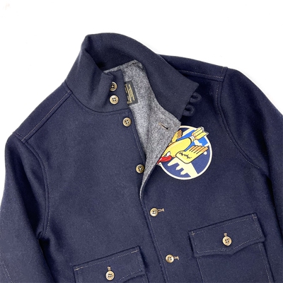 flags复古军旅重磅羊毛呢a1胸章飞行员夹克咔叽工装厚款男士外套