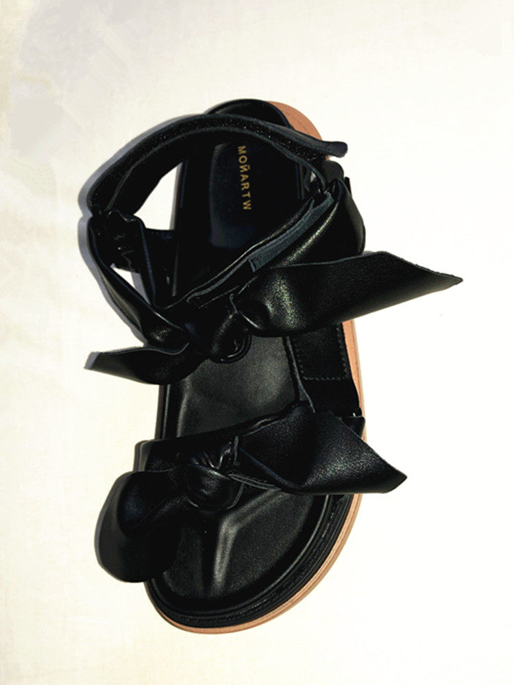 mona新款蝴蝶结凉单平底百搭夏季网红2019凉鞋时装凉鞋