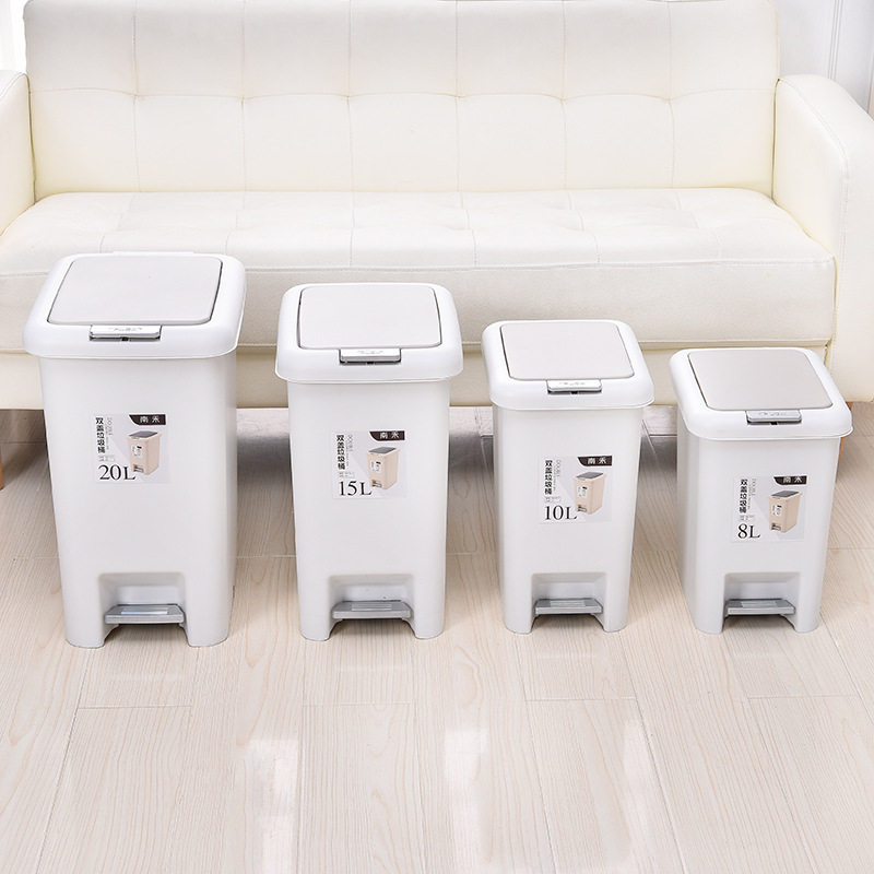 带盖垃圾桶garbagecan踩踏手按开盖大号家用商用垃圾桶