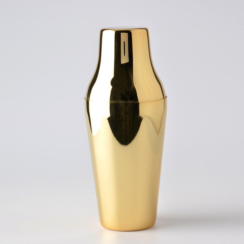 法式2段摇酒壶调酒器 金色款摇壶 美式波斯顿摇酒壶 摇酒杯