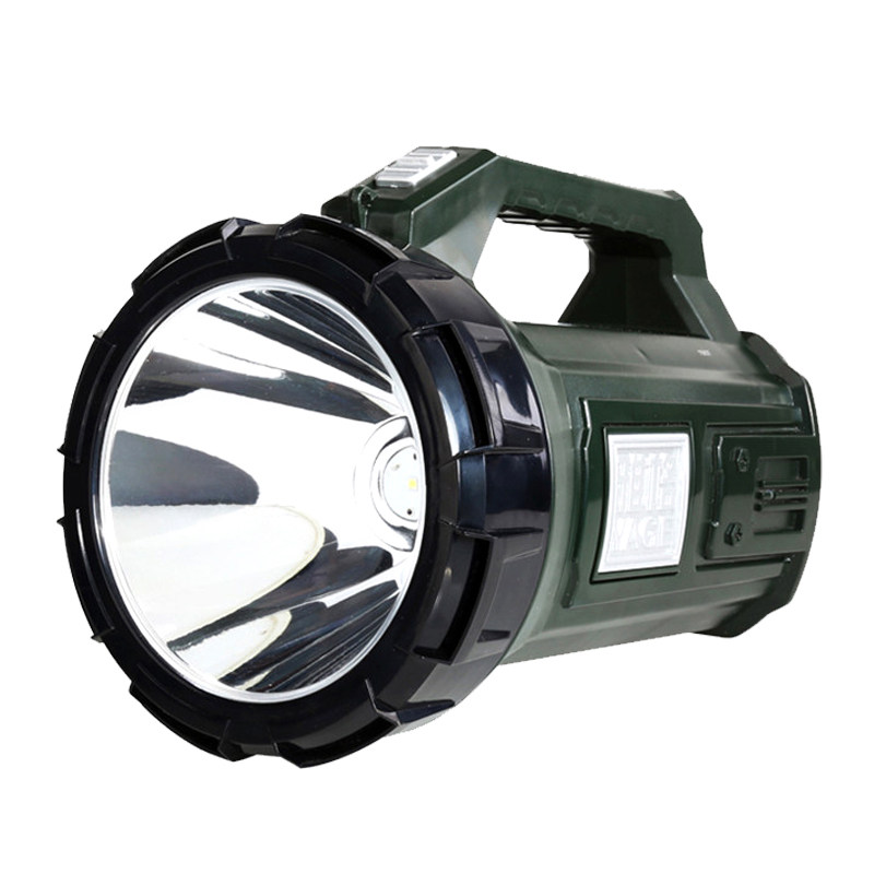 雅格探照灯led强光充电式远程高亮远射射手提灯手电筒