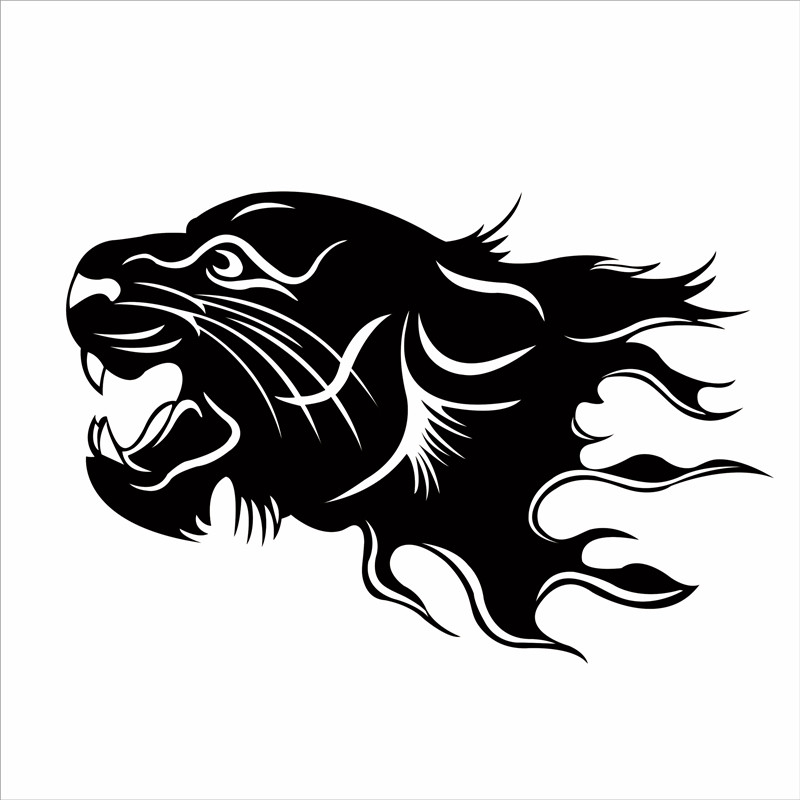 豹道汽车机盖改装饰豹子车门划痕霸道备胎车尾汽车装饰贴